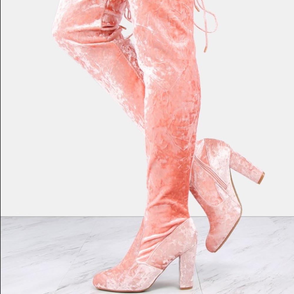 Thigh high boots (pink)